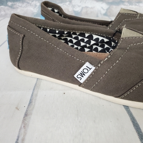 Toms Alpargata Ash Canvas Slip Ons Size W5 - Picture 8 of 12